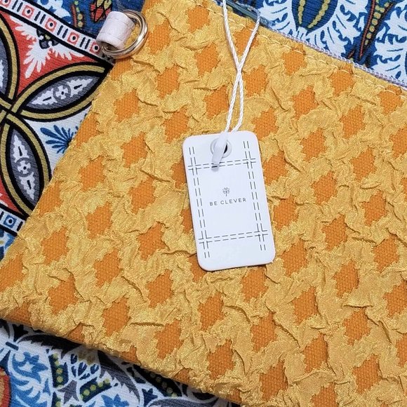 Wristlet, Pouch, Cosmetics Bag. Mustard Yellow. NWT - Picture 4 of 5